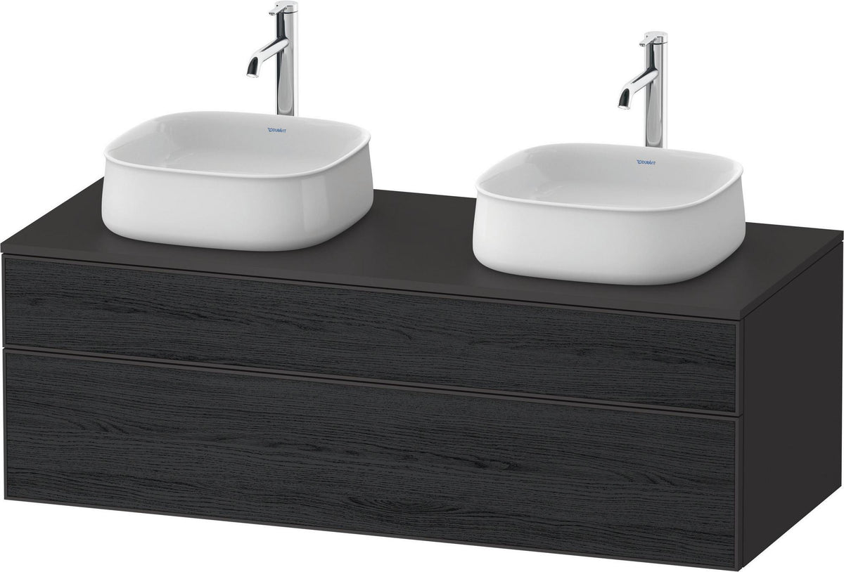 DURAVIT Zencha Konsolen-Waschtischunterbau 1300 mm Eiche Anthrazit wandhängend