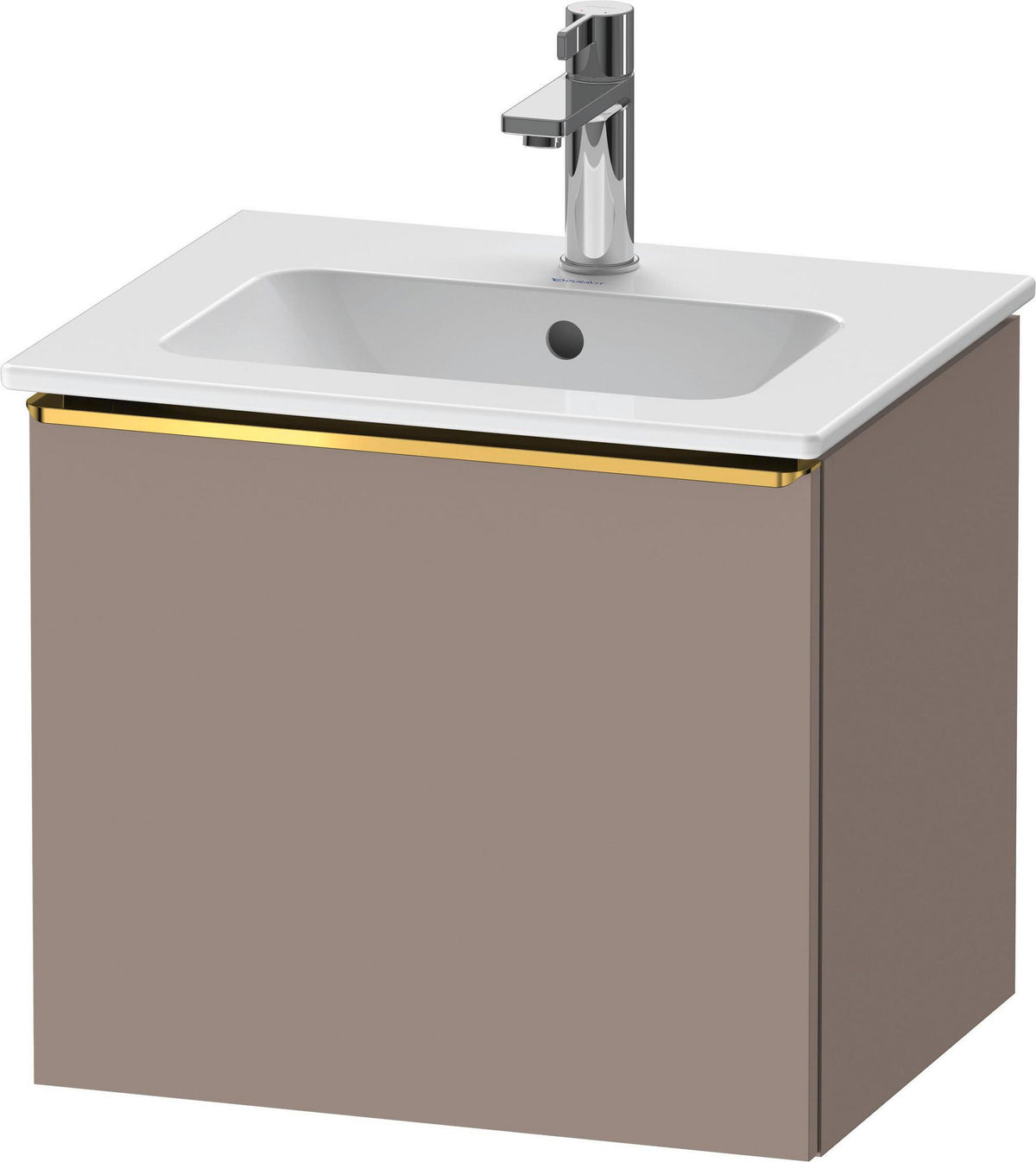 DURAVIT D-Neo Waschtischunterbau 510 mm Eiche Schwarz Matt mit Bronze Griff
