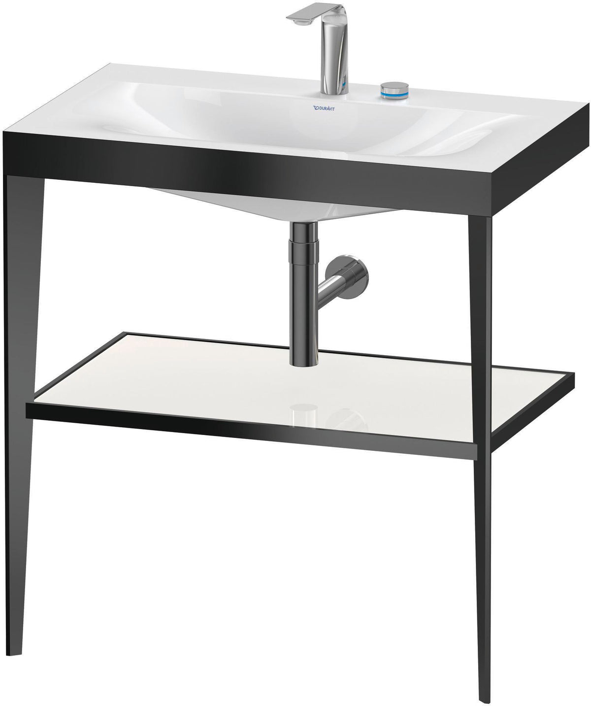 DURAVIT XViu c-bonded Waschtisch-Set mit Metallkonsole, 800 mm, apricot pearl hochglanz