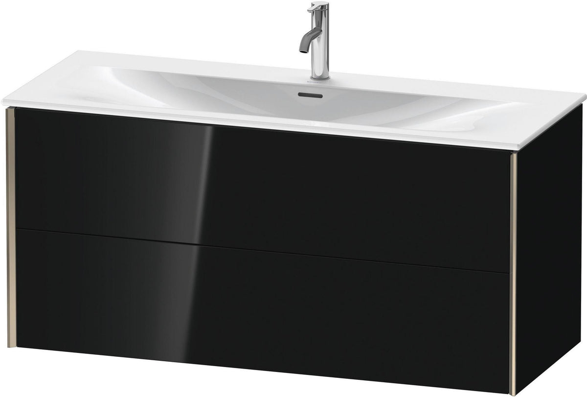 DURAVIT XViu Waschtischunterbau wandhängend 1210 mm, 2 Schubkästen, weiß matt – ohne Griff, mit Tip-On-Technik