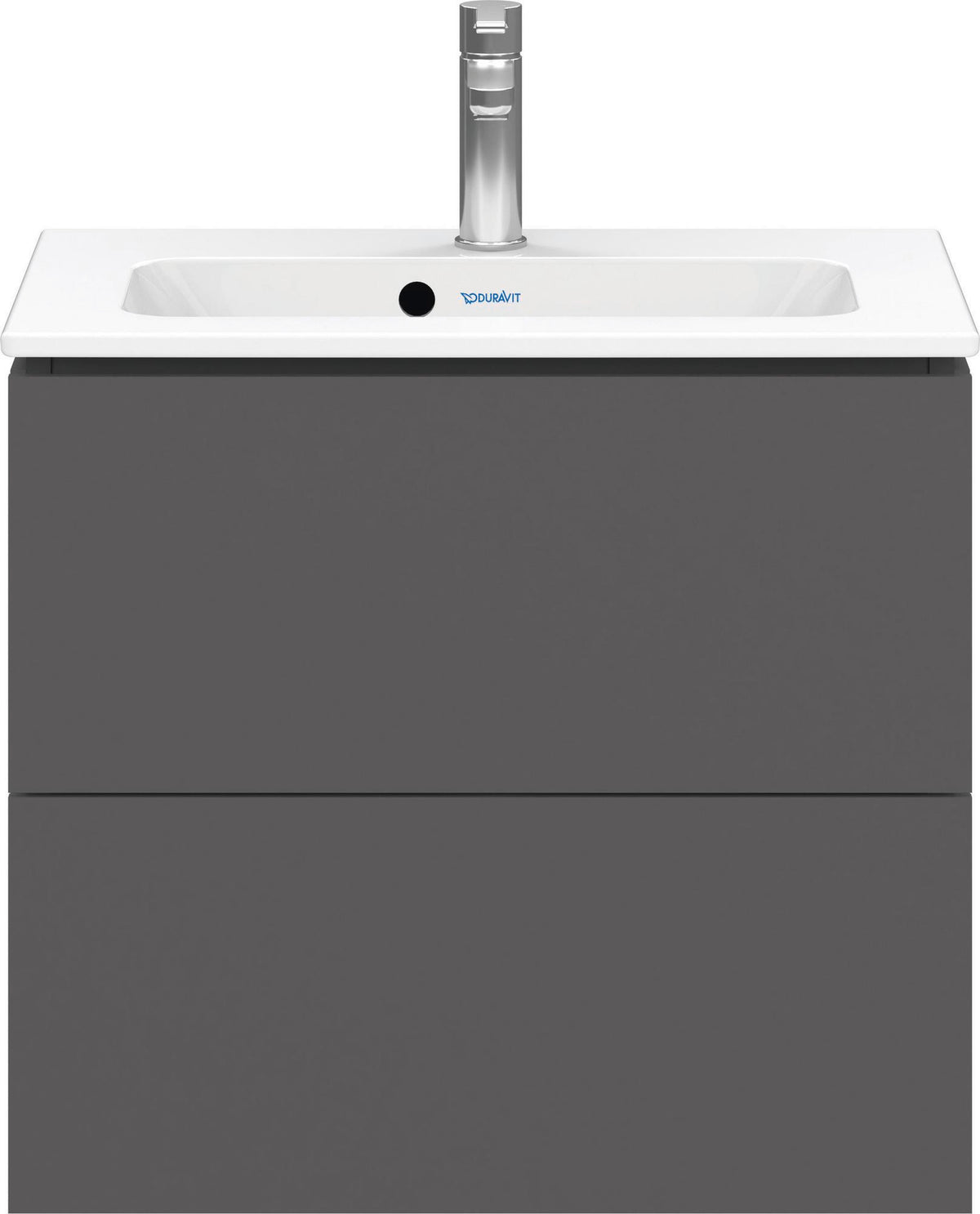 Duravit L-Cube Waschtischunterbau 620 mm Weiß Matt mit 2 Schubkästen und Tip-On Technik