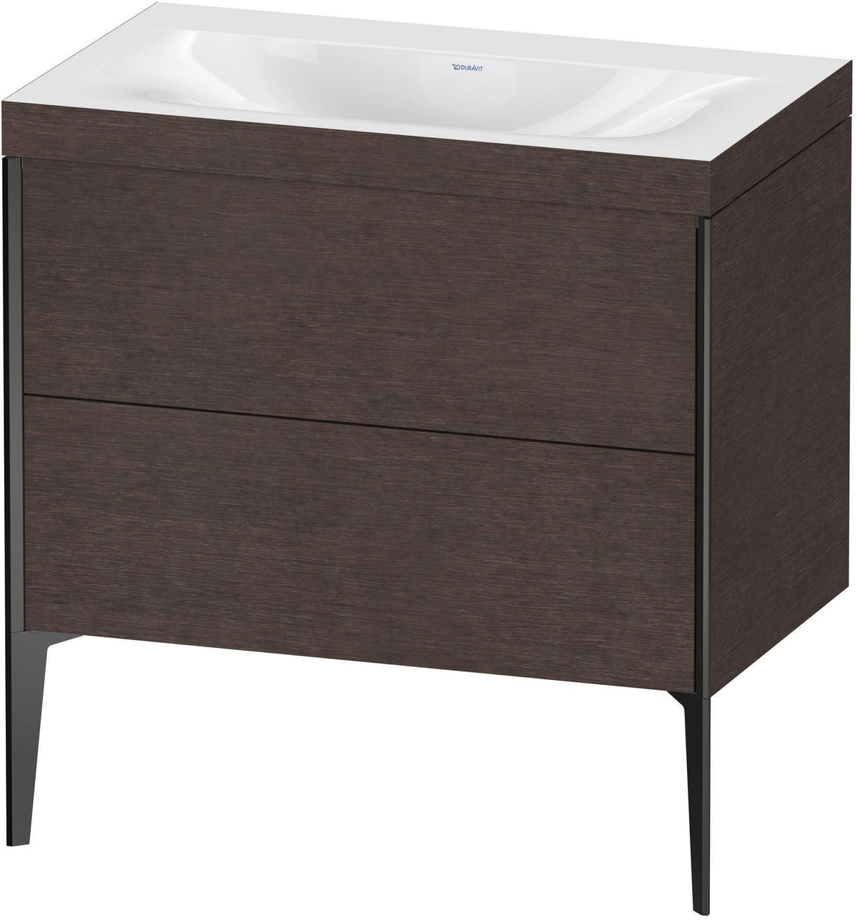 DURAVIT XViu c-bonded Waschtischset 800 mm mit 2 Auszügen, bodenstehend, Soft-Close