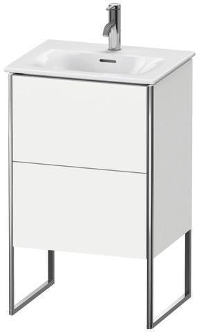 Duravit XSQUARE Waschtischunterbau 840 mm weiß matt – 2 Auszüge mit Tip-On-Technik