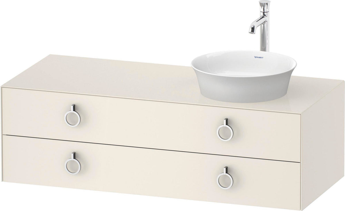 Duravit White Tulip Waschtischunterbau 1300 mm mit 2 Schubkästen und Innenbeleuchtung