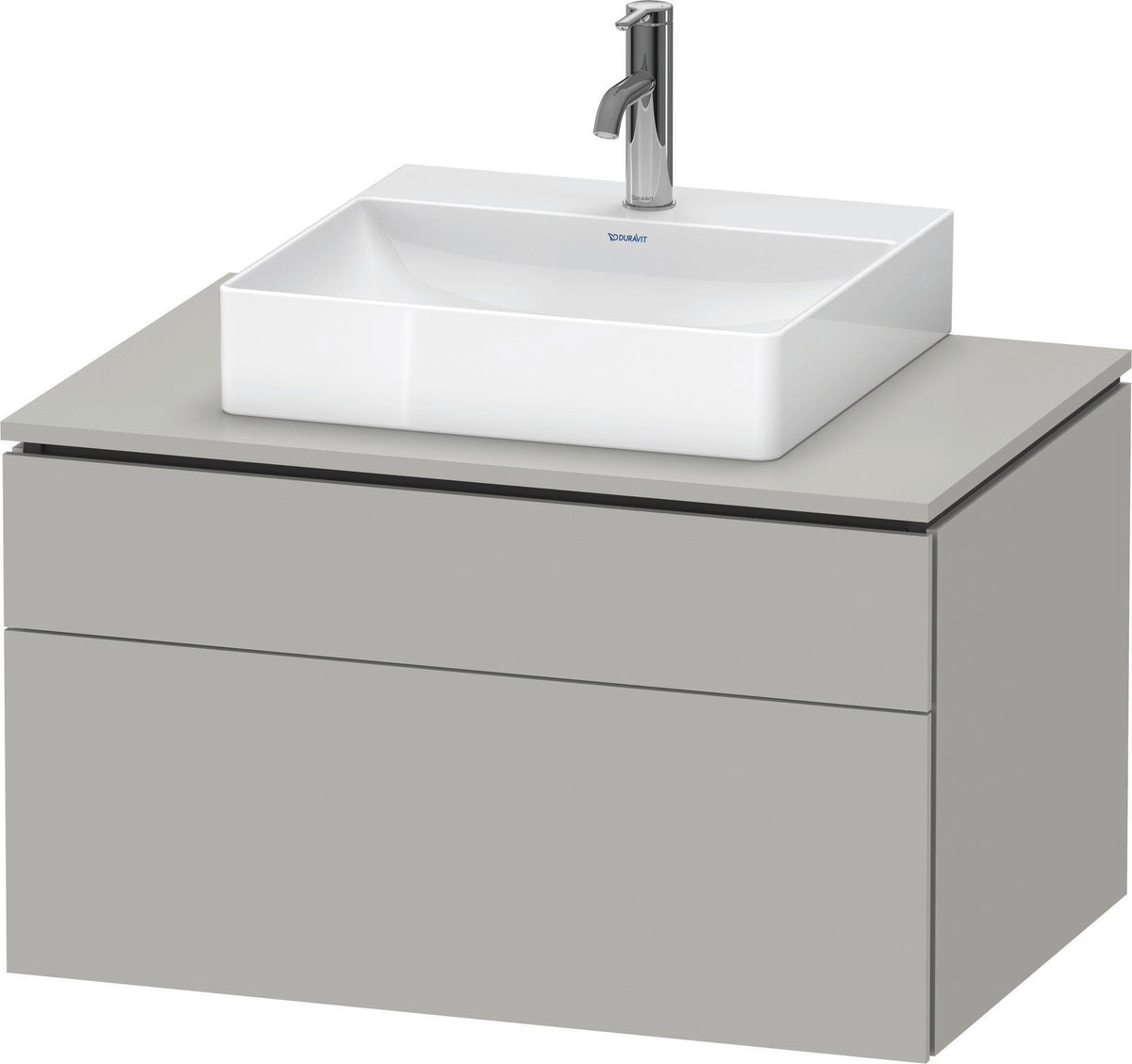 Duravit L-Cube Waschtischunterbau 820 mm taupe supermatt mit Tip-On-Technik