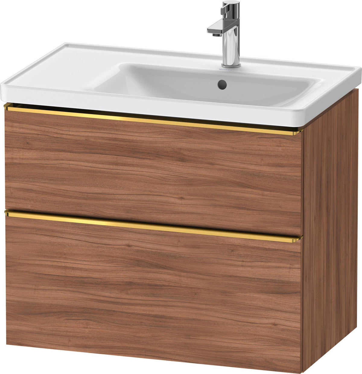 Duravit D-Neo Waschtischunterbau 784 mm Eiche Schwarz Bronze, wandhängend, 1 Auszug