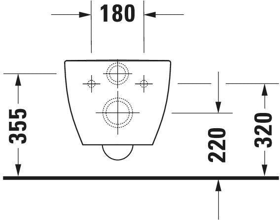 Duravit Wand-WC Happy D.2 620 mm Tiefspüler spülrandlos Durafix weiß