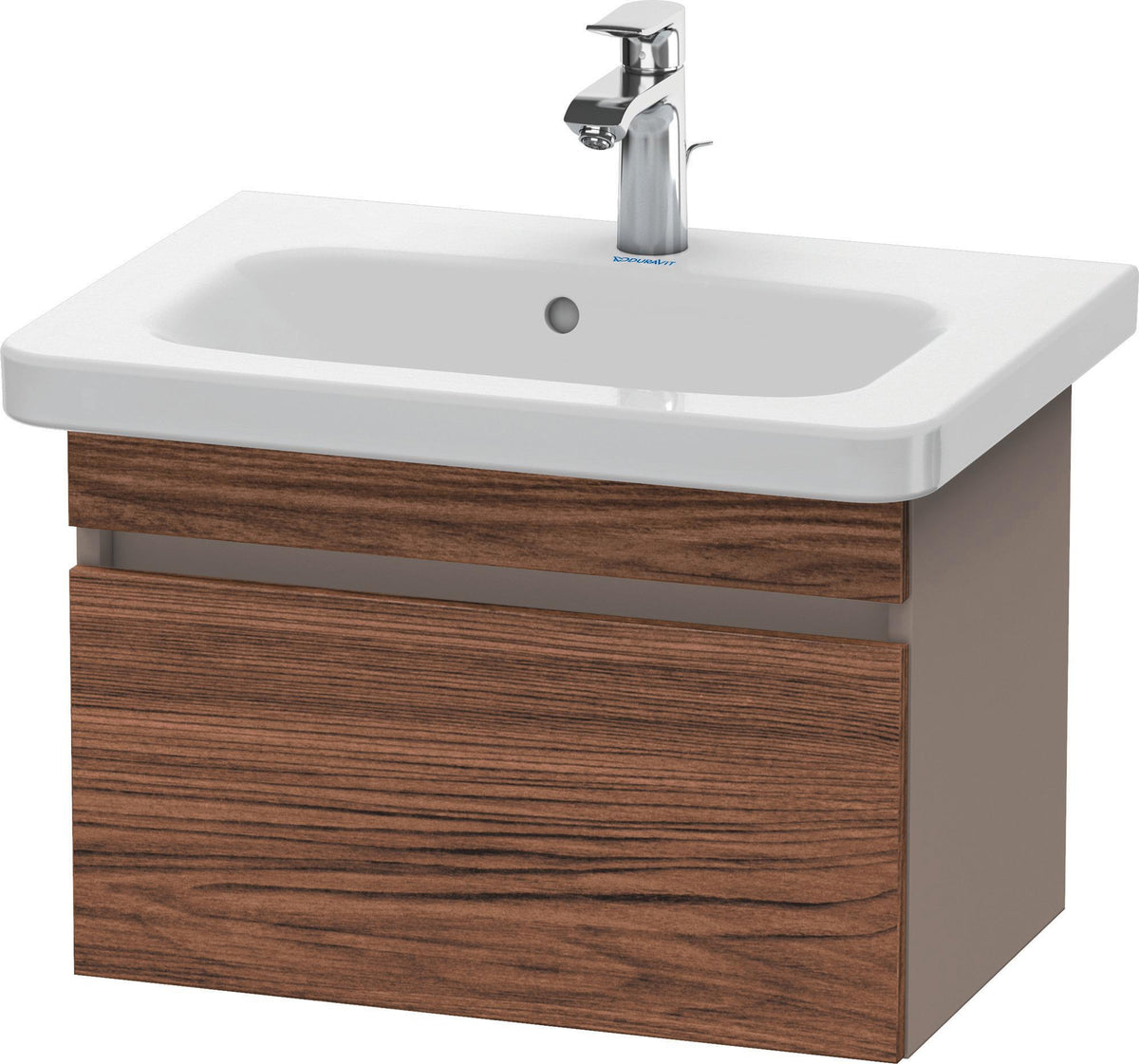 DURAVIT DuraStyle Waschtischunterbau wandhängend 580 mm betongrau matt mit Soft-Close-Auszug
