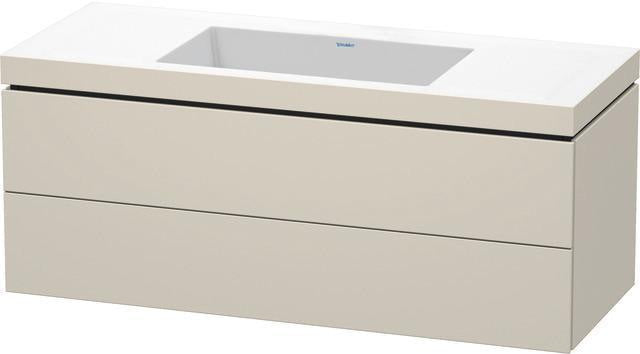 Duravit Waschtischset L-CUBE 1200x480mm mit Vero Air Waschtisch, 2 Schubkästen, HL, s-matt