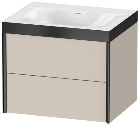 Duravit XVIU Möbelwaschtischset 600x480mm mit Viu Waschtisch und Nussbaum-Einrichtung