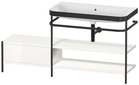 Duravit Waschtischset HAPPY D.2 PLUS 1600x490mm ein Hahnloch taupe supermatt