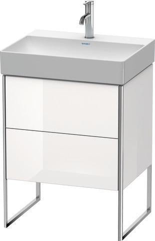 Duravit XSQUARE Waschtischunterbau 584x731x460 mm mit integriertem Fußgestell, 2 Auszüge, s-matt/Eiche