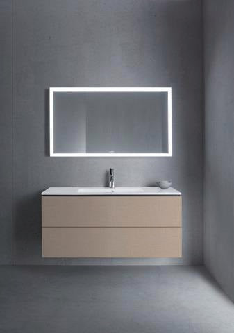 Duravit L-Cube Waschtischunterbau 1220 mm taupe matt mit 2 Schubkästen und Tip-On-Technik