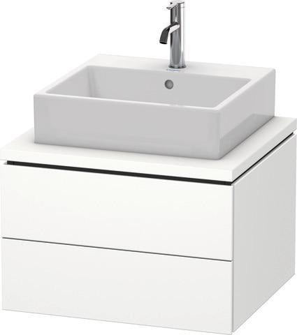 Duravit L-Cube Waschtischunterbau 620 mm taupe supermatt – 2 Schubkästen, Tip-On, wandmontiert