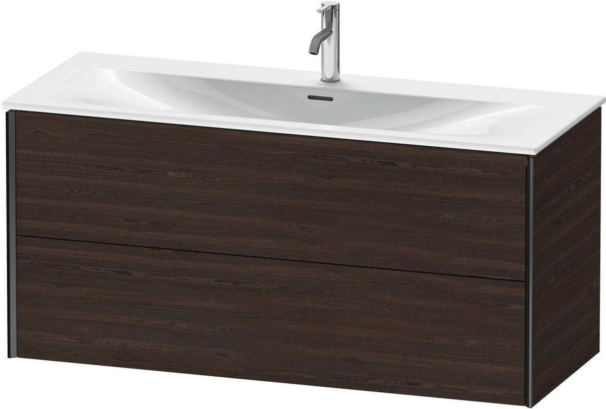 DURAVIT XViu Waschtischunterbau wandhängend 1210 mm, 2 Schubkästen, weiß matt – ohne Griff, mit Tip-On-Technik