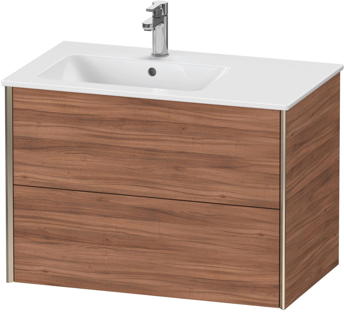 Duravit XViu Waschtischunterbau 810 mm wandhängend mit 2 Schubkästen, weiß matt, für Waschtisch links