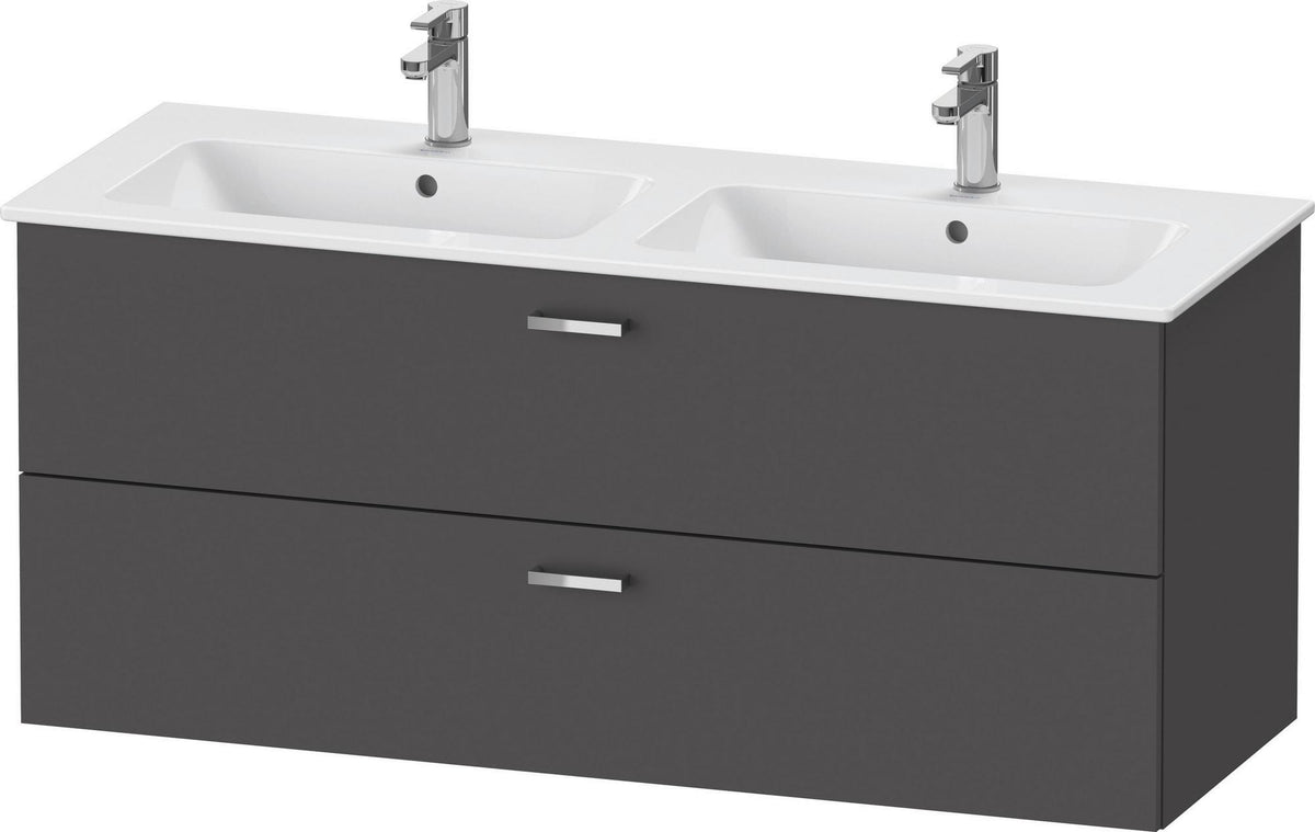 Duravit XBase Waschtischunterbau 1275 mm wandhängend mit 2 Schubkästen, Weiß Matt