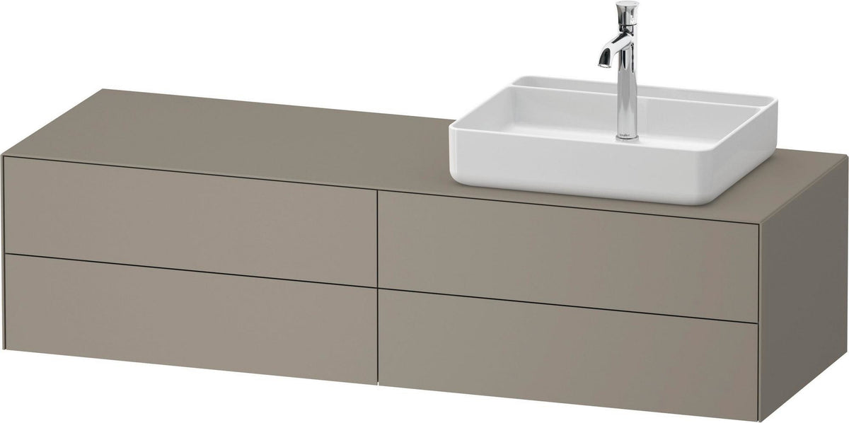 DURAVIT White Tulip Konsolenwaschtischunterbau 1600 mm von Philippe Starck – 4 Schubkästen, Weiß Seidenmatt
