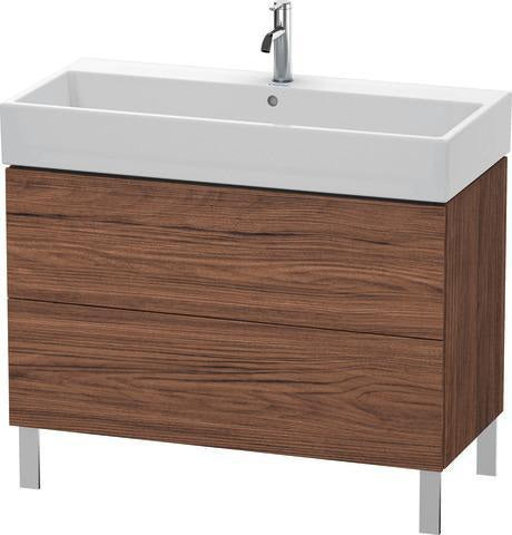 Duravit L-Cube Waschtischunterbau 984 mm Amerikanisch Nussbaum mit Tip-On-Technik