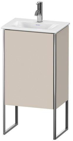 Duravit XSquare Waschtischunterbau 840 mm mit Tür, taubenblau seidenmatt – bodenstehend