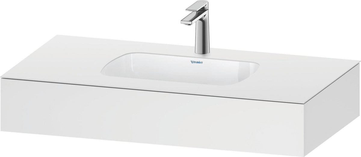 DURAVIT Qatego Einbauwaschtisch mit Konsole 800x550mm Weiß Hochglanz – Studio F. A. Porsche