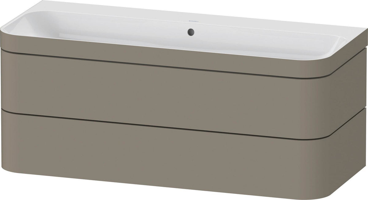 Duravit Happy D.2 c-bonded Waschtischset 1175 mm wandhängend mit 2 Schubkästen und Tip-on Technik