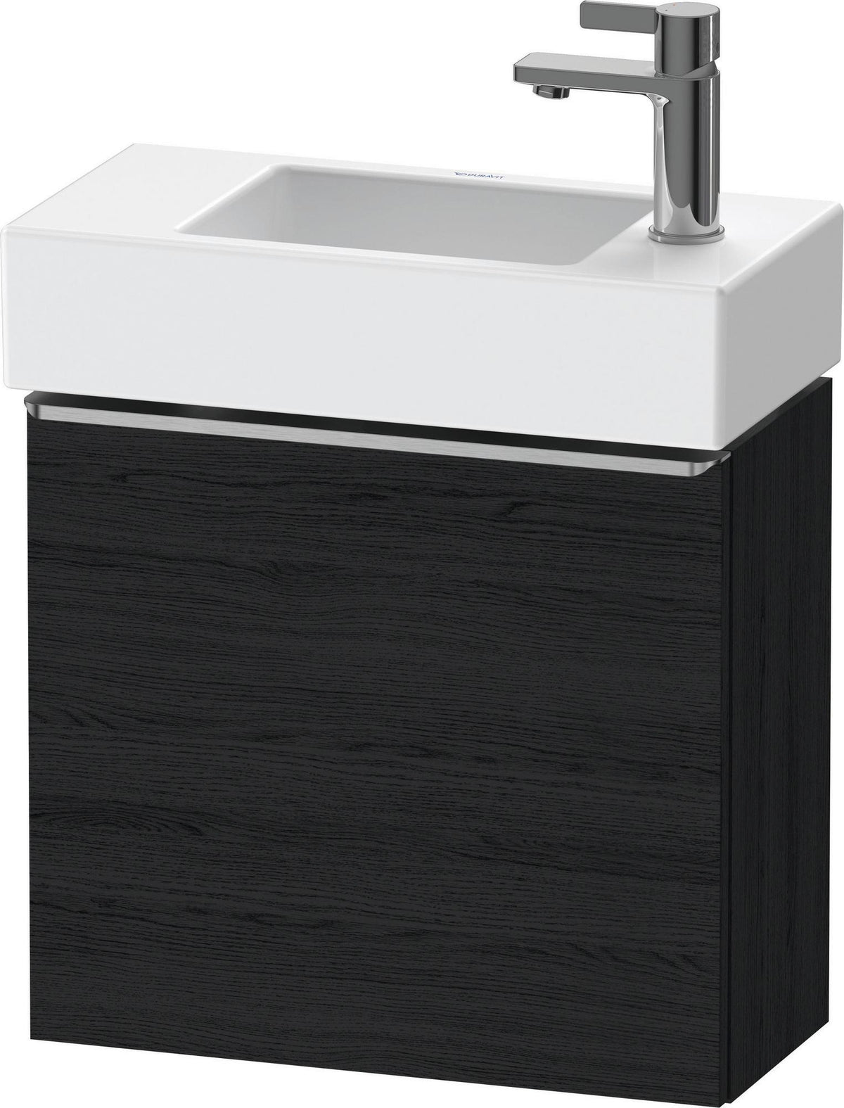 DURAVIT D-Neo Waschtischunterbau 484 mm betongrau matt mit Tür rechts und Bronze-Griff
