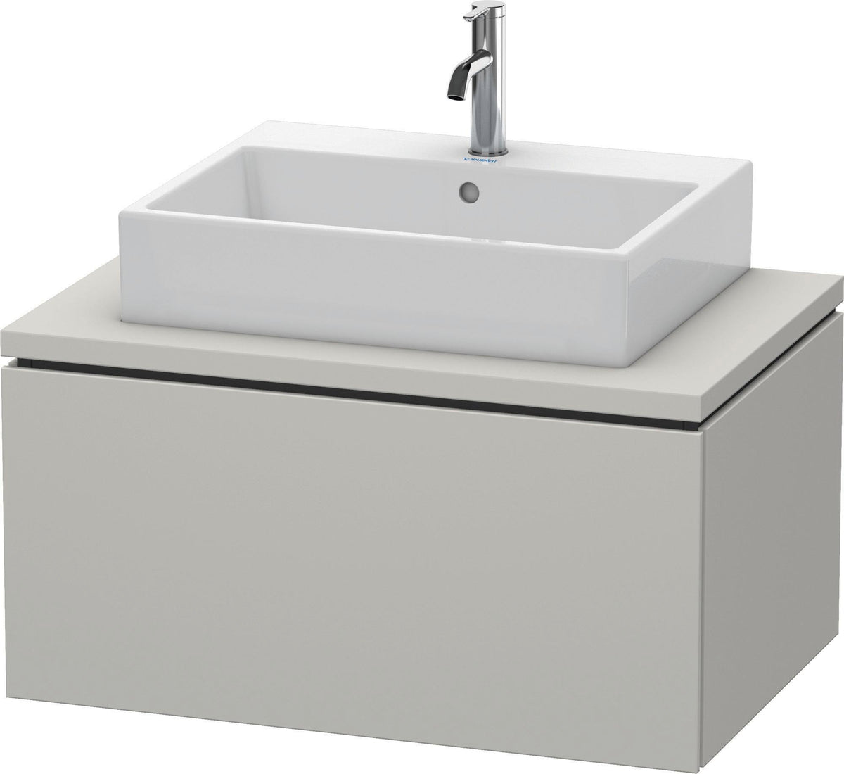 Duravit L-Cube Konsolenwaschtischunterbau 820 mm betongrau matt, 1 Auszug, wandhängend
