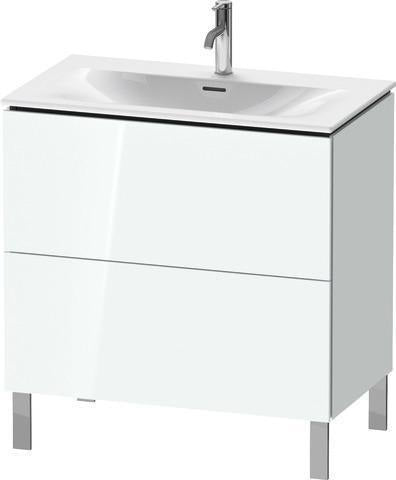 Duravit Waschtischunterbau L-Cube 704x820x481mm weiß matt mit Tip-On-Technik und 2 Auszügen
