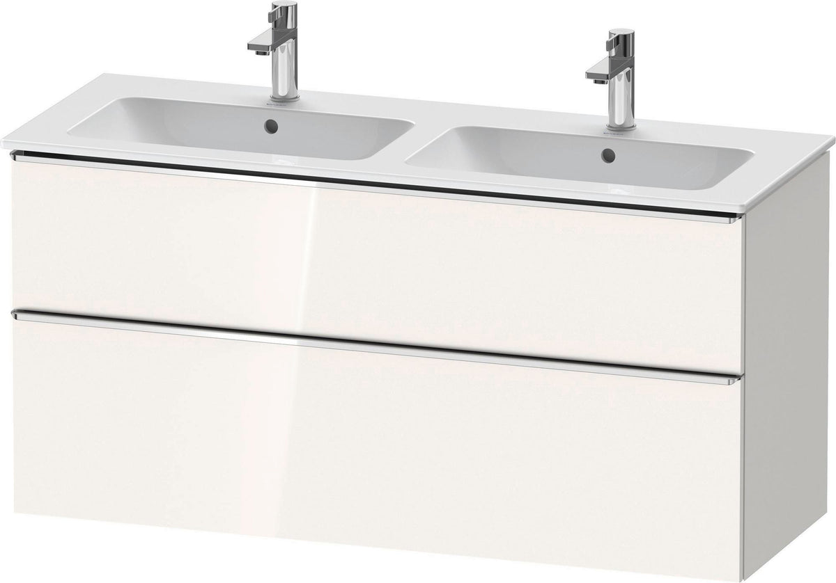 Duravit D-Neo Waschtischunterbau 1280 mm betongrau matt – wandhängend, 1 Auszug, Bronze Griff