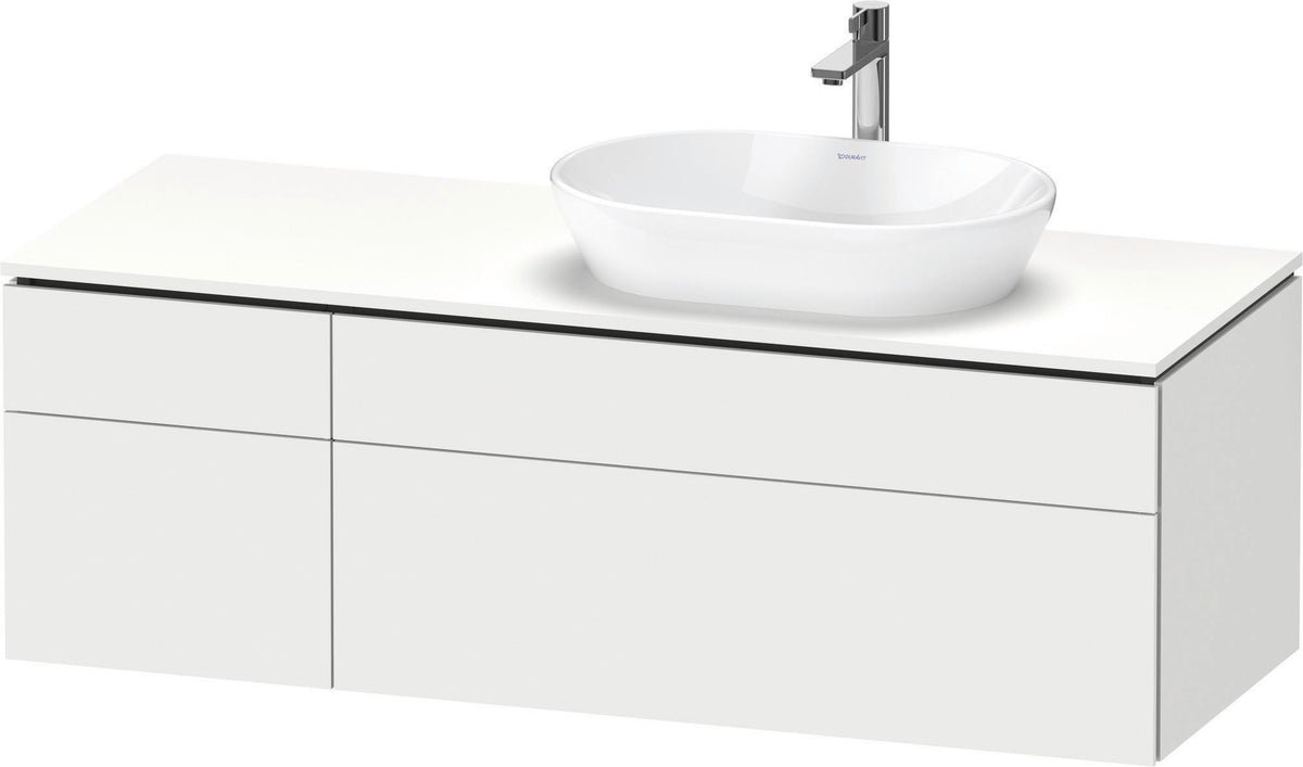 Duravit L-Cube Waschtischunterbau 1420 mm Taupe supermatt mit Tip-on und Soft-Close