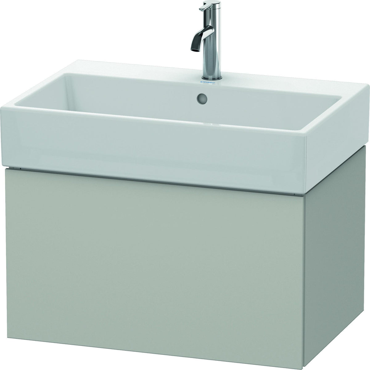 Duravit L-Cube Waschtischunterbau 684 mm weiß matt, 1 Auszug, wandhängend, Tip-On