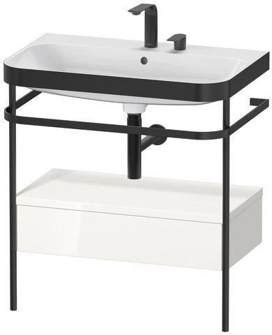 Duravit Waschtischset Happy D.2 Plus 775x490mm ein Hahnloch taupe supermatt