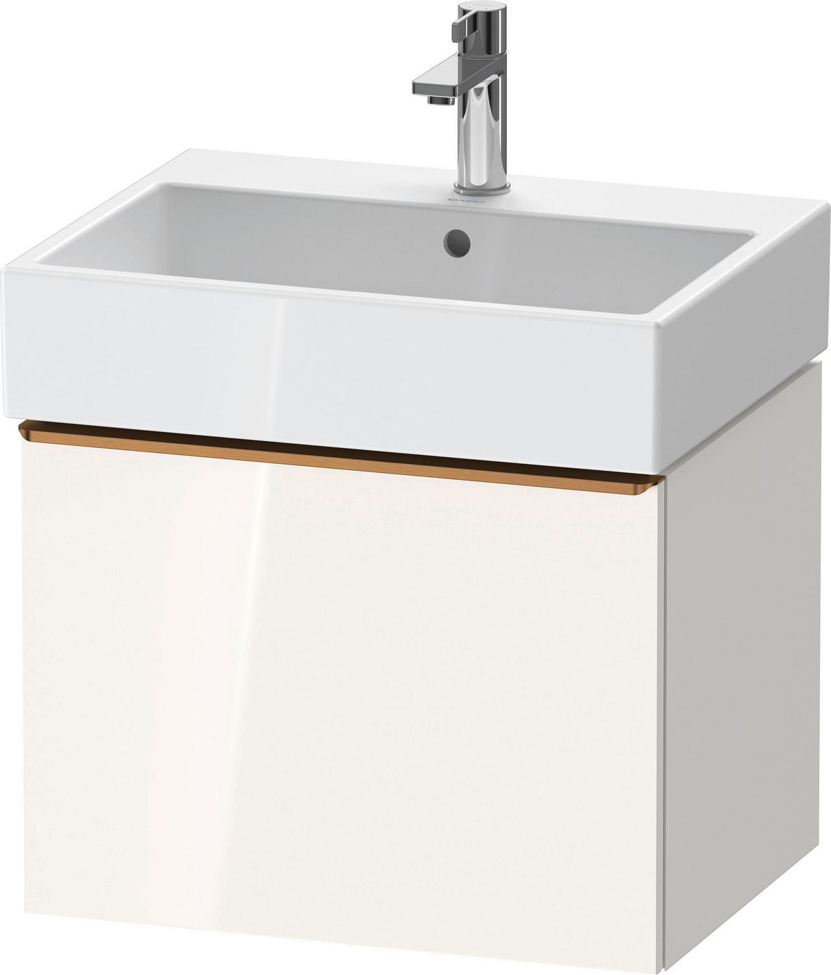 DURAVIT D-Neo Waschtischunterbau 584 mm wandhängend mit 1 Auszug, Griff Bronze, Weiß Matt