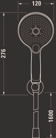 Duravit Brausehalterset Minus Flow in Chrom – Softrain, Rain & IntenseRain Strahlarten