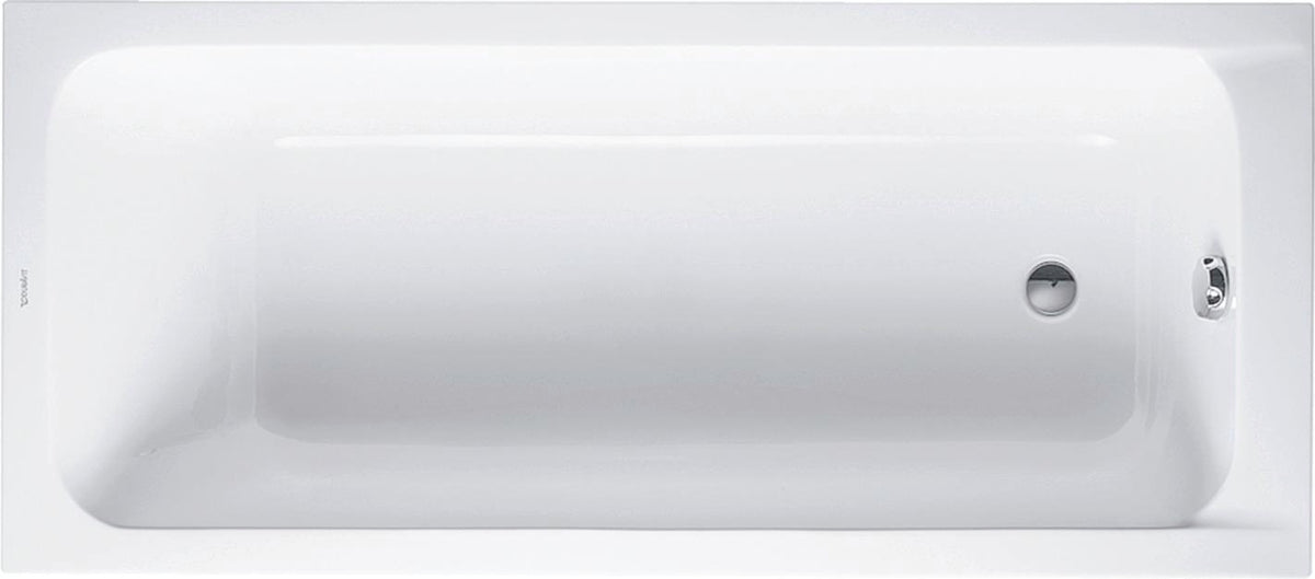 DURAVIT D-Code Einbau-Badewanne 1700x750 mm Weiß mit Überlauf und 1 Rückenschräge