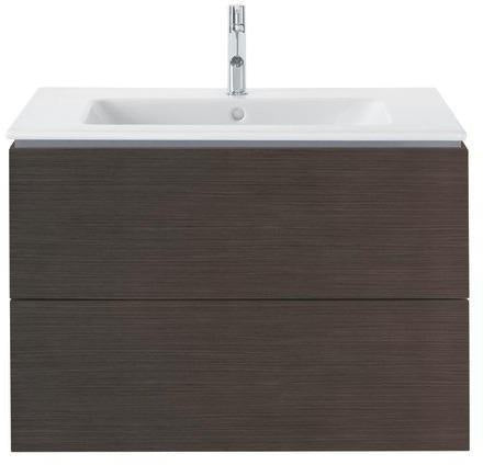 Duravit L-Cube Waschtischunterbau 820 mm taupe matt mit 2 Schubkästen und Tip-On-Technik