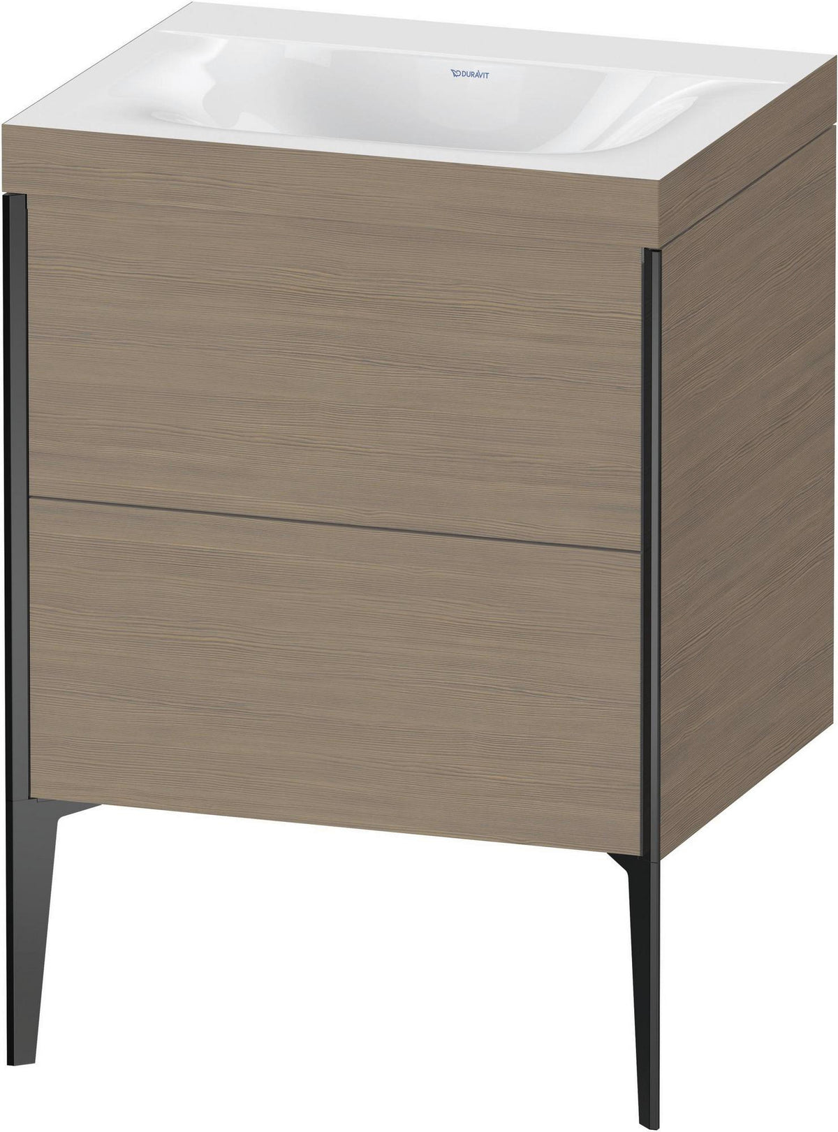 DURAVIT XViu c-bonded Waschtischunterbauset 610 mm Eiche mit 2 Auszügen