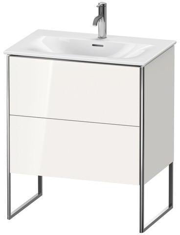 DURAVIT XSquare Waschtischunterbau 710 mm mit Auszug und Fußgestell – Weiß Matt
