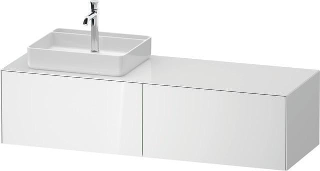 Duravit White Tulip Waschtischunterbau 1600 mm Eiche Nussbaum links – Design by Philippe Starck