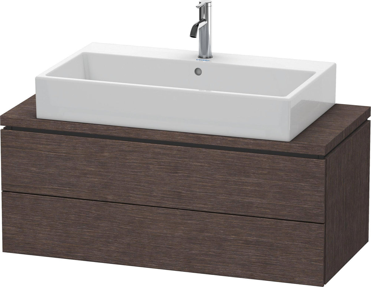 DURAVIT L-Cube Konsolenwaschtischunterbau 1020 mm betongrau matt, 2 Schubkästen, Tip-On