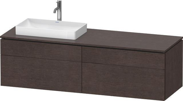 DURAVIT L-Cube Waschtischunterbau 1620 mm Amerikanisch Nussbaum mit Tip-On-Technik
