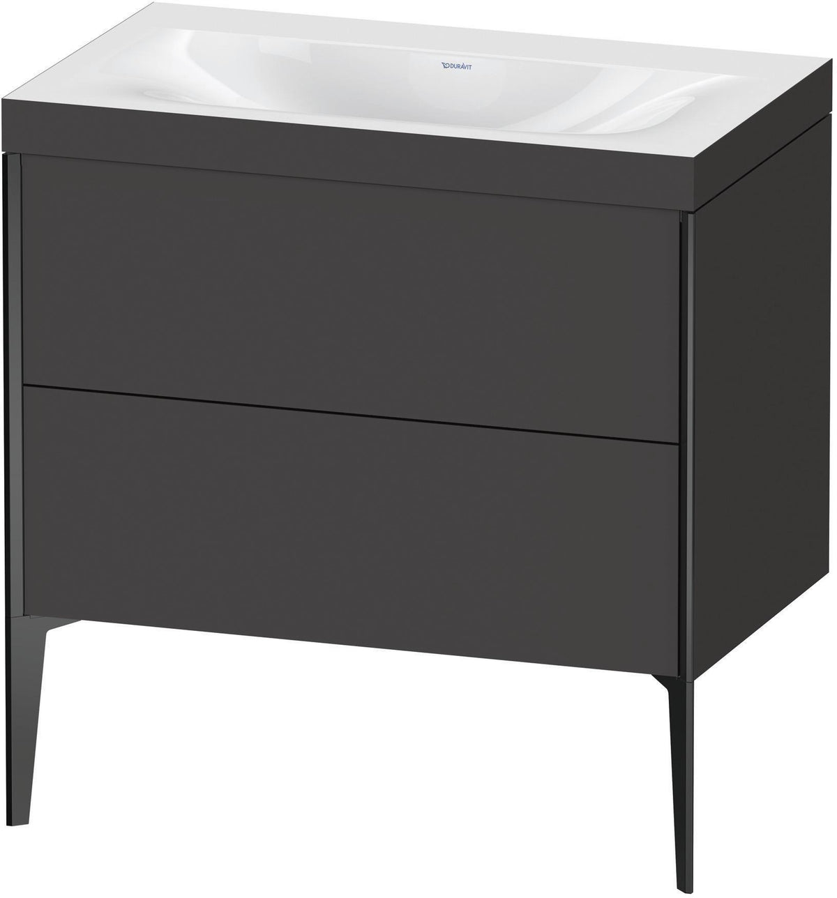 DURAVIT XViu c-bonded Waschtischset 800 mm mit 2 Auszügen, bodenstehend, Soft-Close