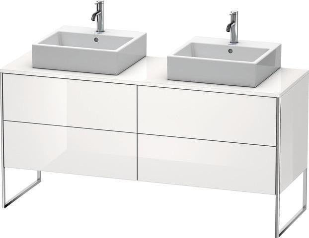 Duravit XSquare Waschtischunterbau 1600 mm mit Fußgestell und Höhenausgleich in s-matt