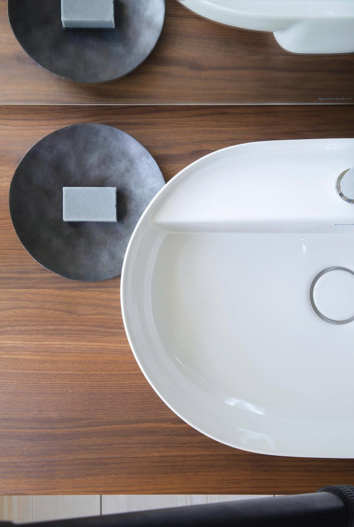 DURAVIT Aufsatzbecken Luv 500 mm geschliffen, ohne Überlauf, mit Hahnlochbank, weiß