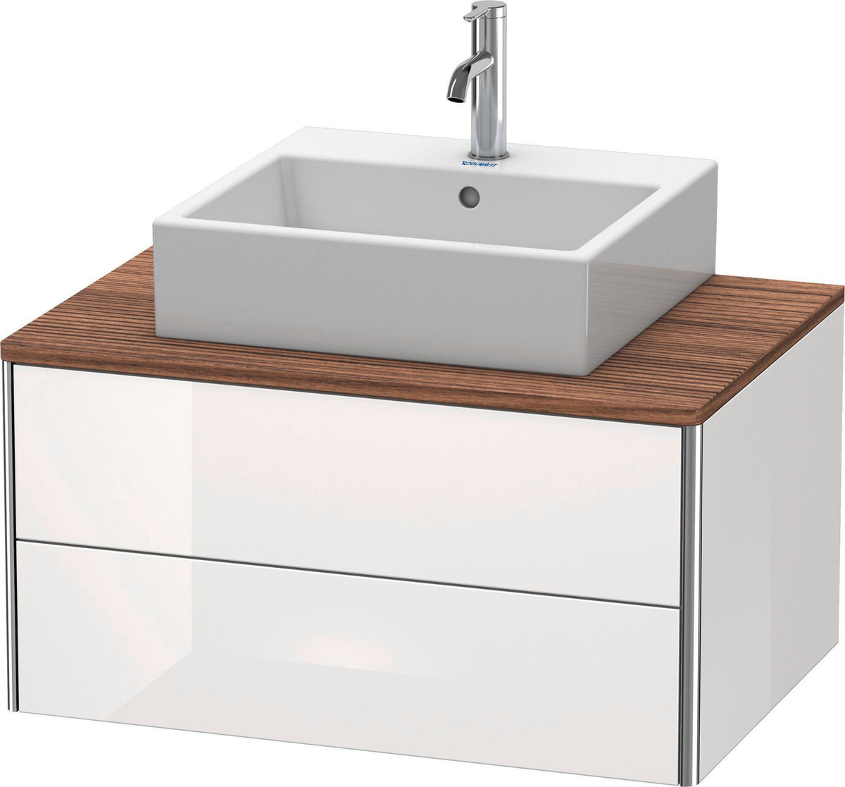 DURAVIT XSquare Waschtischunterbau 800 mm wandhängend, 2 Schubkästen, weiß seidenmatt