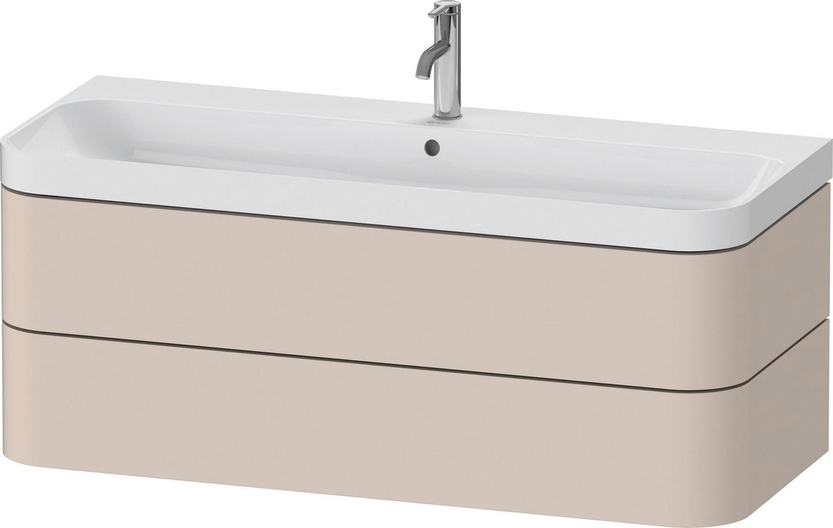 Duravit Happy D.2 Waschtischset 1175 mm wandhängend mit Tip-on Technik und Soft-Close