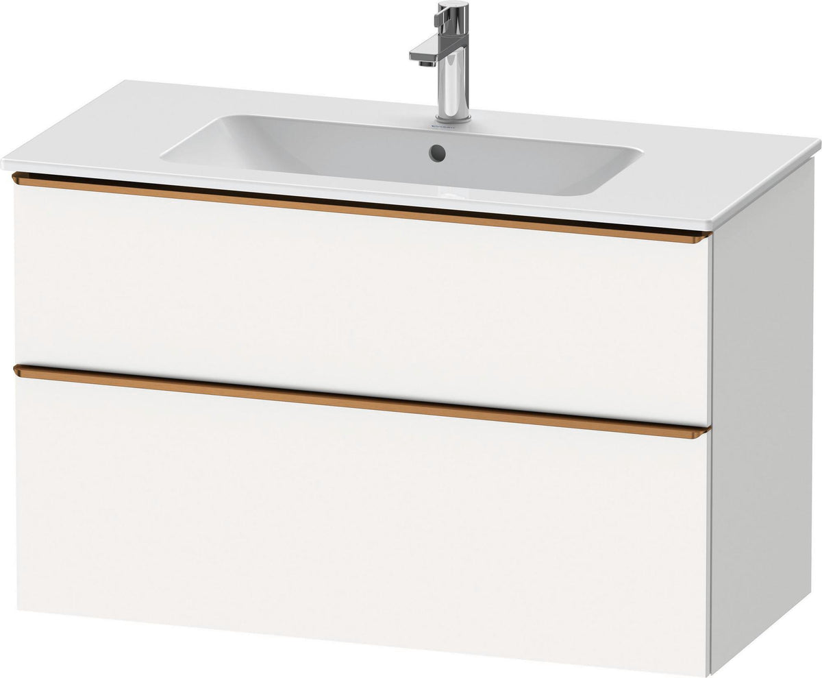 DURAVIT D-Neo Waschtischunterbau 1010 mm Eiche Schwarz mit Bronze Griff