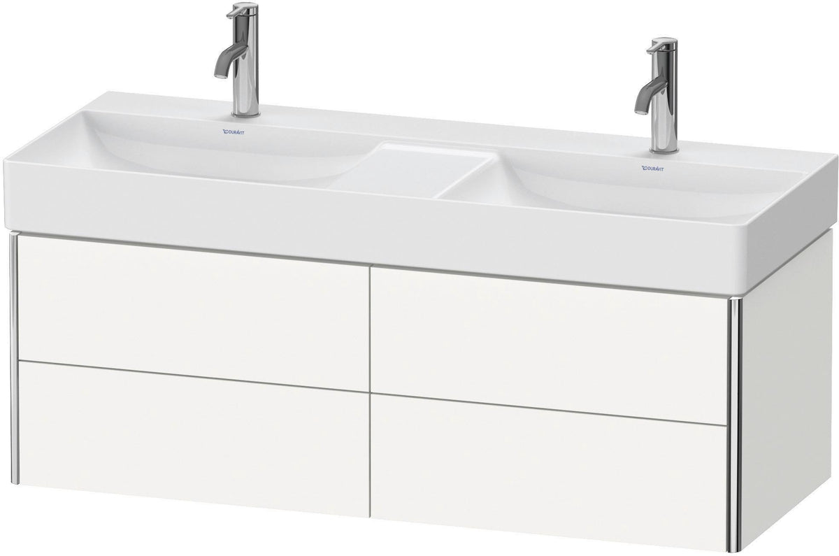 DURAVIT XSquare Waschtischunterbau wandhängend 1184 mm, 4 Schubkästen, weiß matt – Tip-On & Soft-Close