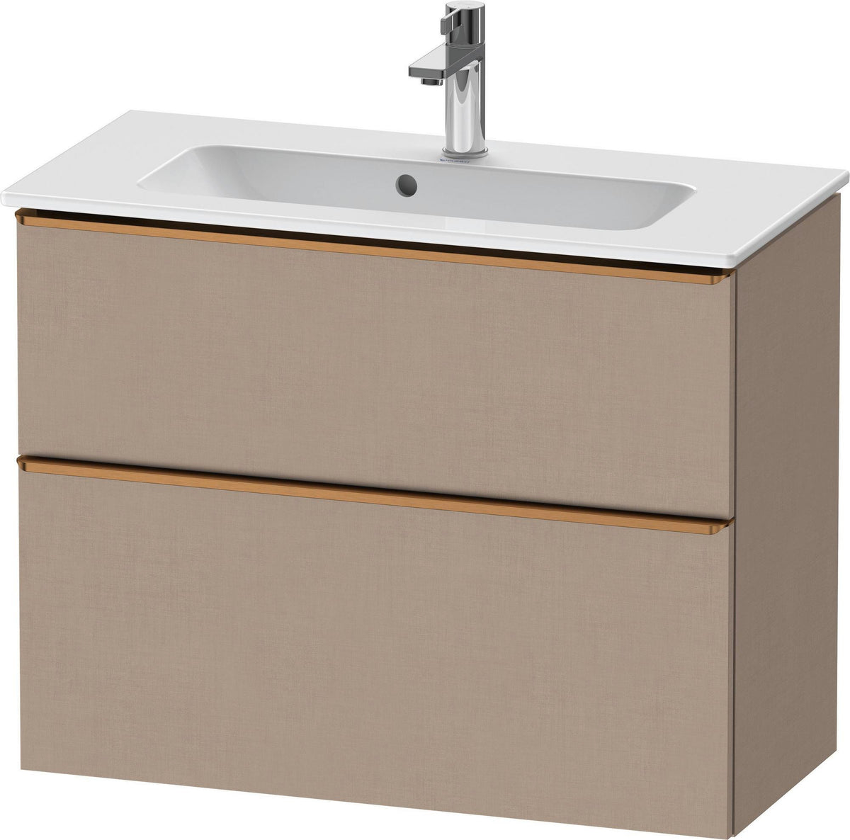 DURAVIT D-Neo Waschtischunterbau 810 mm Eiche Schwarz Bronze, wandhängend, 1 Auszug